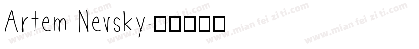 Artem Nevsky字体转换